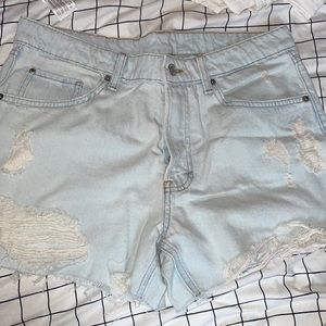 Light was blue jean shorts H&M!
